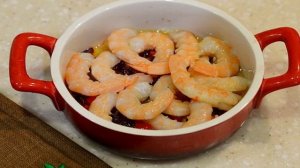 Гратен с креветками