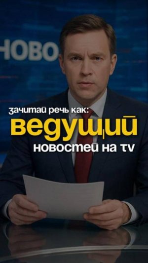 Выступи публично, как новостной диктор