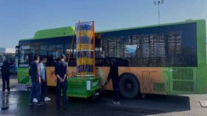 Мобильная мойка автобусов.