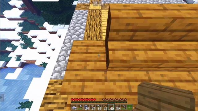 Как построить зимний дом в Майнкрафт| how to build a winter house in смотреть онлайн