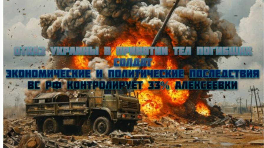 Новости СВО Сегодня- Отказ Украины в принятии тел погибших солдат ВС РФ контролирует 33% Алексеевки