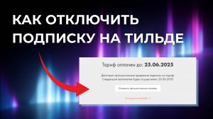 Как отменить автоматические платежи на Тильде. Как отключить подписку на Тильде