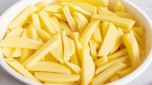 Картофель фри с яичным белком в духовке