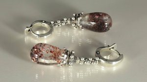 Серьги с гематитом