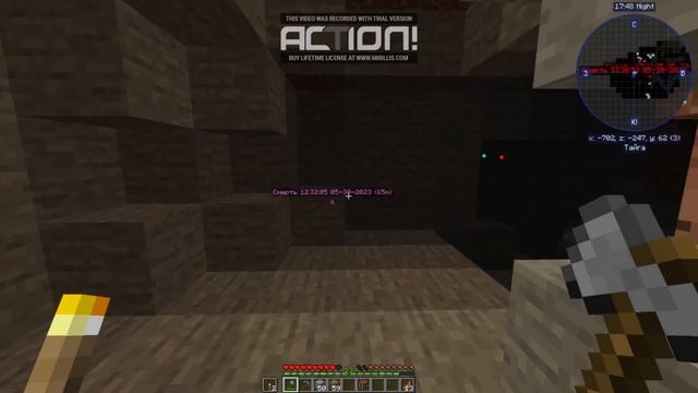 Майнкрафт выживание 1.14.4 с модами #2 Превый поход в шахт смотреть онлайн