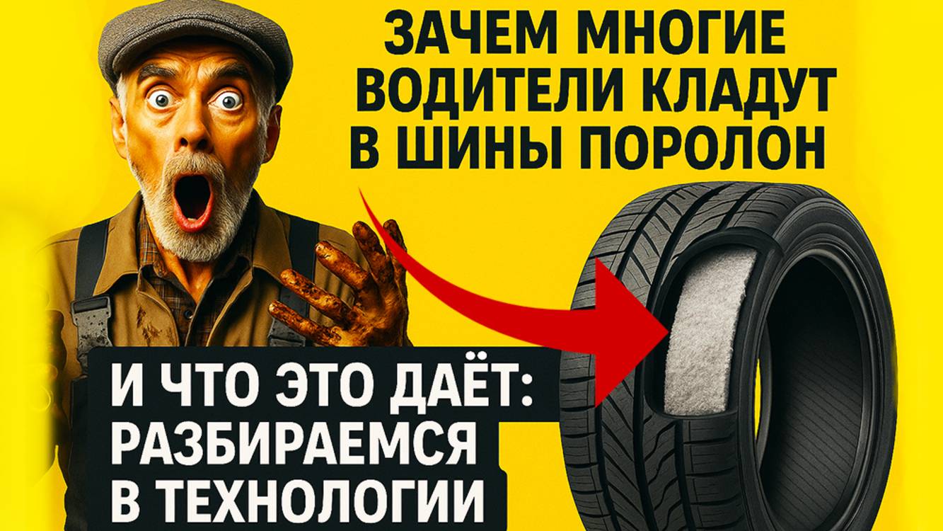 Зачем многие водители кладут в шины поролон, и что это дает?