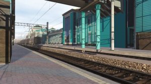 Прибытие ЭП2К с поездом №107 Новосибирск — Омск на вокз