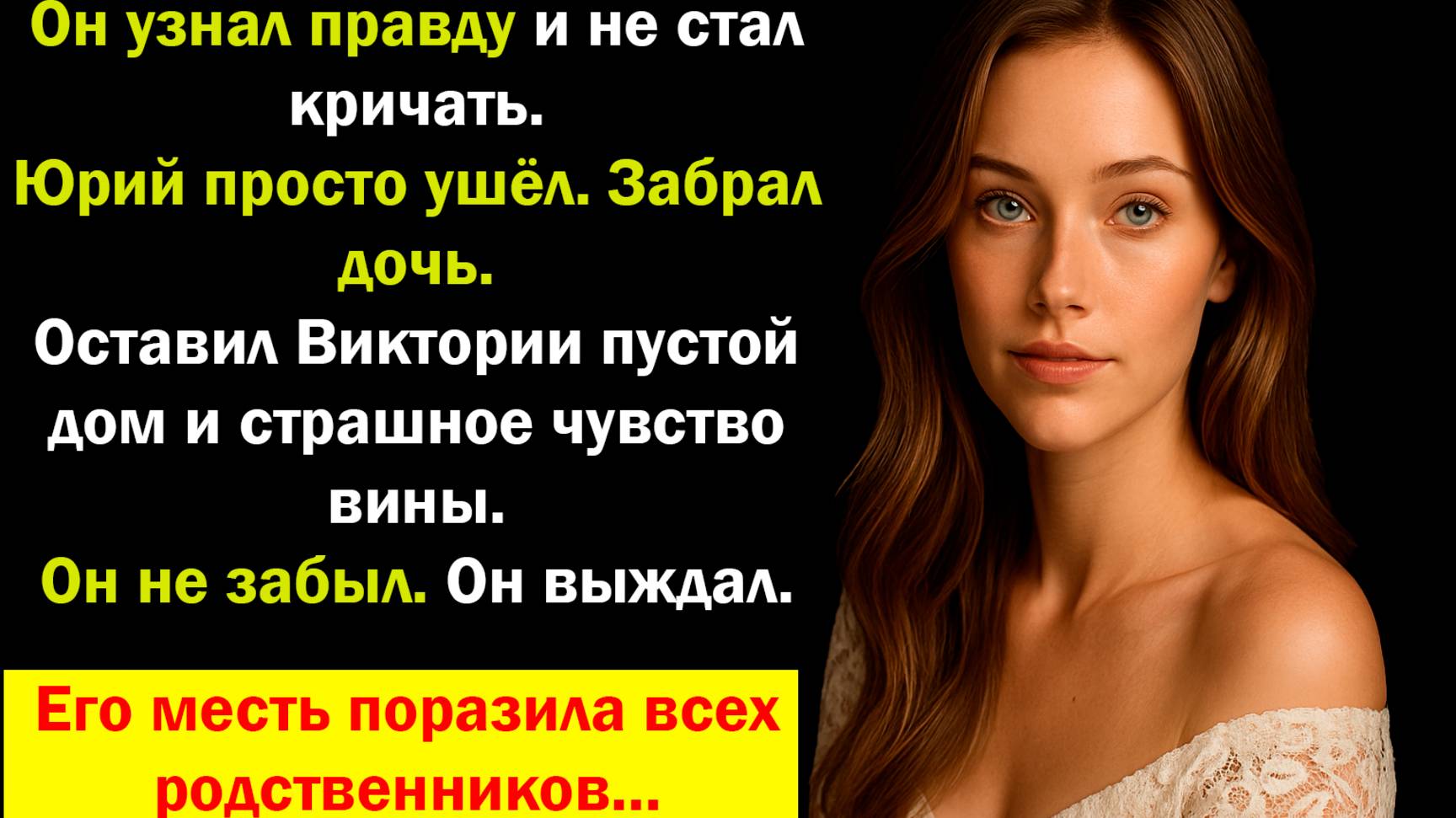 Она бросила мужа ради любовника. Но Юрий оказался не тем, кто прощает. Реальная история, рассказ