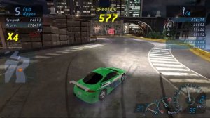 Средний Дрифт на 10 кругов на Eclipse 584K NFS.Underground 2003