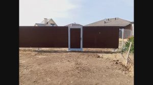 Сделал забор .Ворота и калитку . Замедленная съёмка .