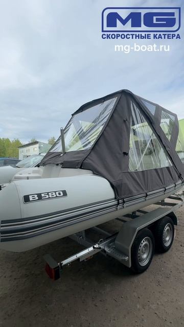 🚤 Катер 580 с ходовым тентом — надёжная защита и комфорт в любую погоду!