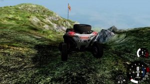 Вот это утес! Даже багги не справляется с нагрузкой! нереальная карта в бим нг