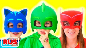 Влад и Ники. Влад становится супергероем в маске и помогает друзьям! Видео для детей.