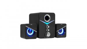 Компьютерные колонки с сабвуфером с регулятором низких и высоких частот