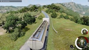 Прохождение серпантина на фуре с невероятным грузом