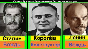 Самые Лучшие и Великие люди России часть вторая