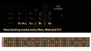 Dreamy Driving Melodic Rock Backing Track in Dm