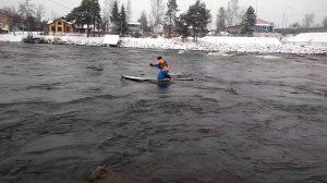 Зимняя сап-прогулка в пос. Лосево с "Угребись"