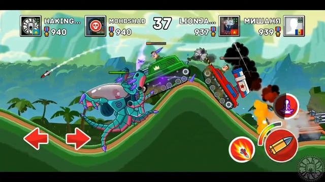Максимально прокаченный танк Кракен в Hills of Steel (Android) смотреть онлайн