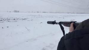 №2 Глушитель установленный на карабин АРХАР (tvchannel@intern