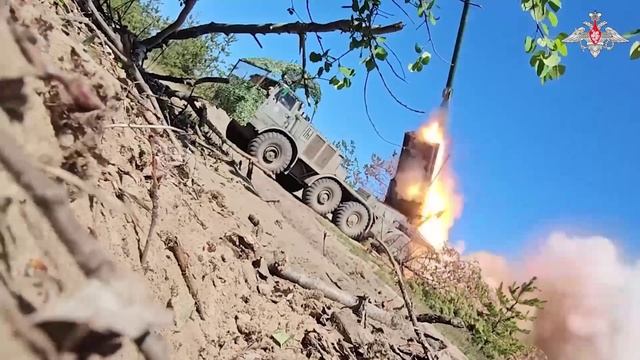 Боевая работа расчета РСЗО «Ураган» ГрВ «Запад»