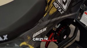 Детский бензиновый квадроцикл MOTAX GRIZLIK MIDI PS BW черно-желтый камуфляж