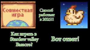 Как играть в Stardew valley с друзьями на расстоянии в 2025? Вот ответ!