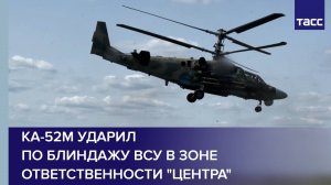 Ка-52М ударил по блиндажу ВСУ в зоне ответственности "Центра"