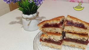 Заливной пирог с повидлом. Мой _ХОДОВОЙ_ пирог на каждый день! Быстро к чаю.