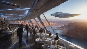 Desert and spaceship