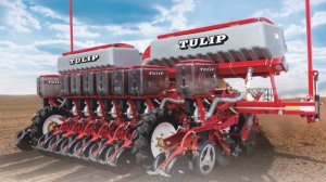 Сеялка точного высева с воздушным всасыванием  TULIP в работе Алтайский край, сев подсолнечника