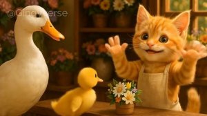 🌸 Tiny Cat the Florist_ Arranging Flowers for a Friend’s 🌷🐱