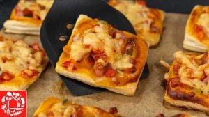 Никогда бы не подумала, что это ТАК вкусно! Закуска на слоеном тесте!