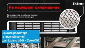 Решетка в бампер С КРУПНОЙ СЕТКОЙ для Lixiang L6, L7, L8, L9 и Zeekr 001 от ЗащитаЗикр.рф