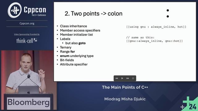 Lightning Talk: The Main Points in C++ - Dots in C++ - Miodrag Misha Djukic - CppCon 2024