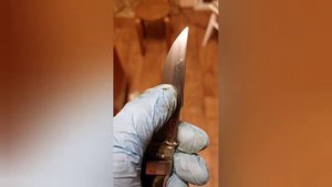 "Реставрация" старого выкидного ножа неизвестного происхождения.