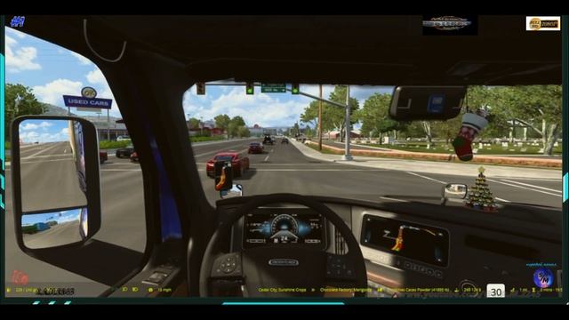 Игрофильм " American Trucks Simulator " (ATS) - 1ч (новогдний ивент) -  [п смотреть онлайн