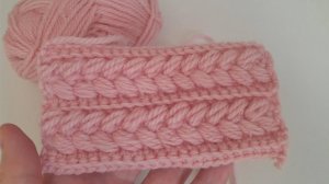 Красивый узор "пшеница" вяжем вместе