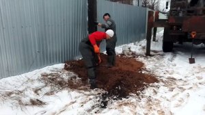 Ставим столб.
