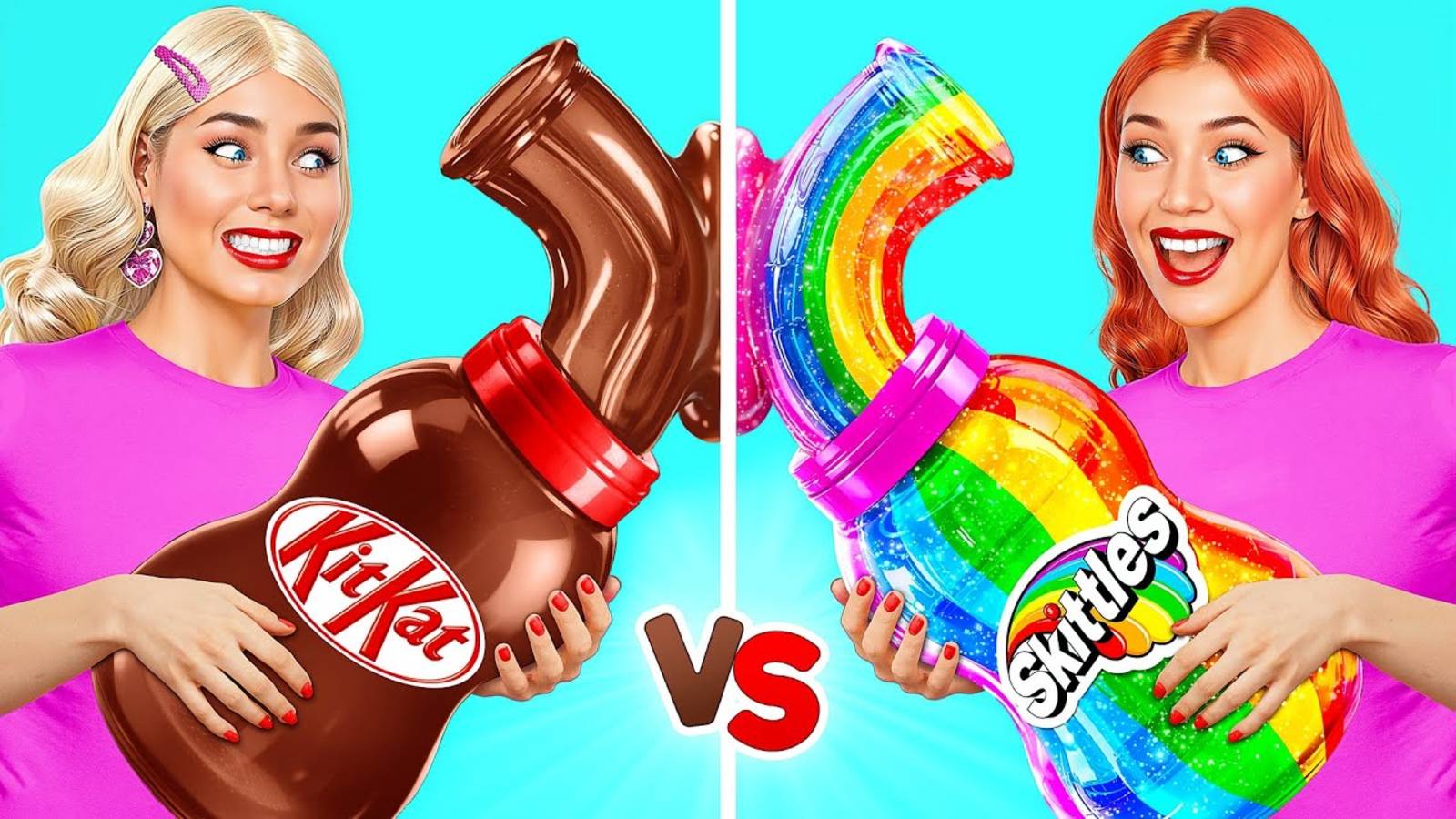 Челлендж. Шоколадная Еда vs Настоящая еда _ Сумасшедший Челлендж