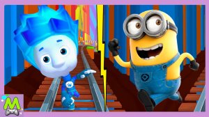 Фиксики против Миньонов.Игры Бегалки с Героями Мультиков.Гонка на Скорость.Кто Круче