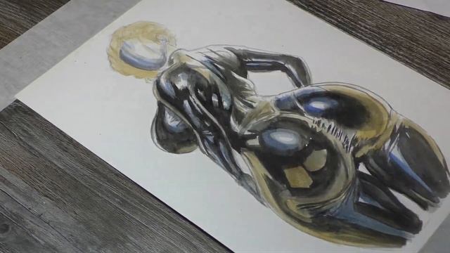 Drawing black Ballerine Atomic Heart/Рисование близняшки из атомик хар смотреть онлайн