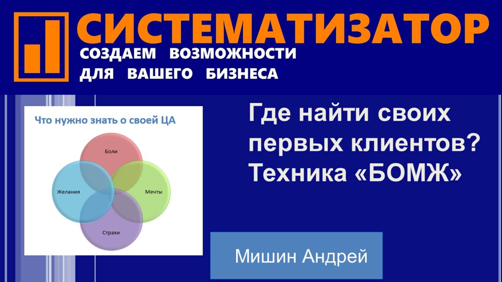 С чего начинается бизнес? Кто мои клиенты? Где и как им продавать? Описание портрета ЦА