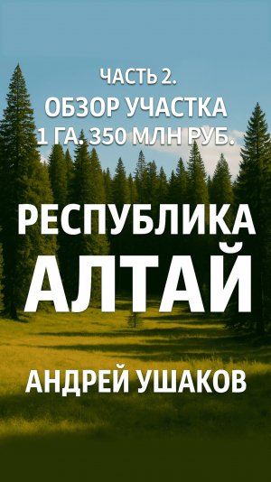 1 ГЕКТАР НА БЕРЕГУ РЕКИ КАТУНЬ |  Участок в Республике Алтай | Видеообзор.
