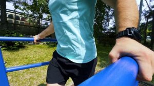 Уличный тренажер беговая дорожка STECTER Street Line (инерционная) в действии