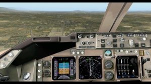 Boeing 747 400, взлёт и посадка по глиссаде