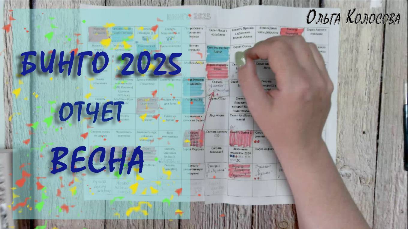 Отчет Бинго 2025 Весна. Участник 115
