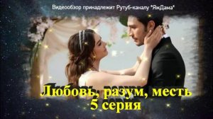 Обзор турецкого сериала "Любовь, разум, месть" 5 серия