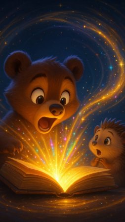 🧸🦔 МЕДВЕЖОНОК и ЁЖИК: Волшебная Книга Сказок! | мультики для детей | Сказки с пользой #short