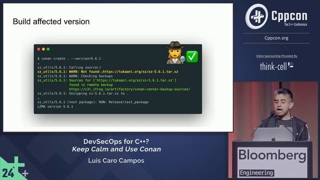 Lightning Talk: DevSecOps for C++? Keep Calm and use Conan - Luis Caro Campos - CppCon 2024